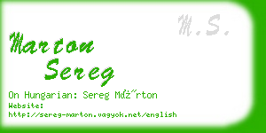 marton sereg business card